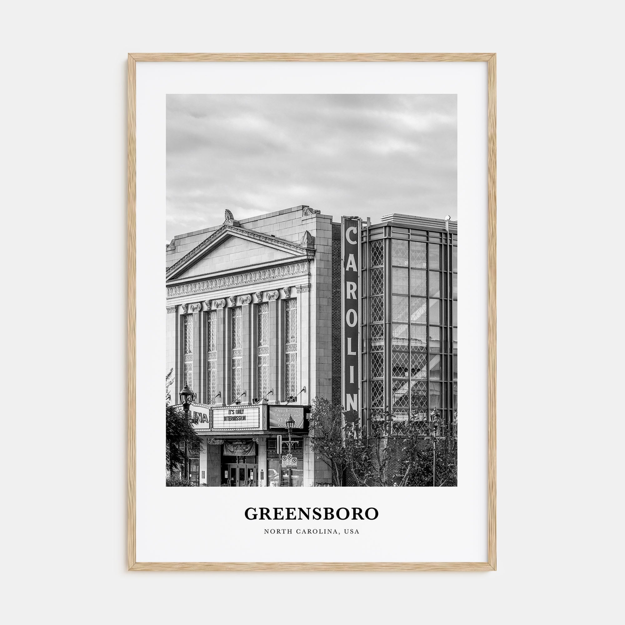 Greensboro Portrait B&W No 1 Poster