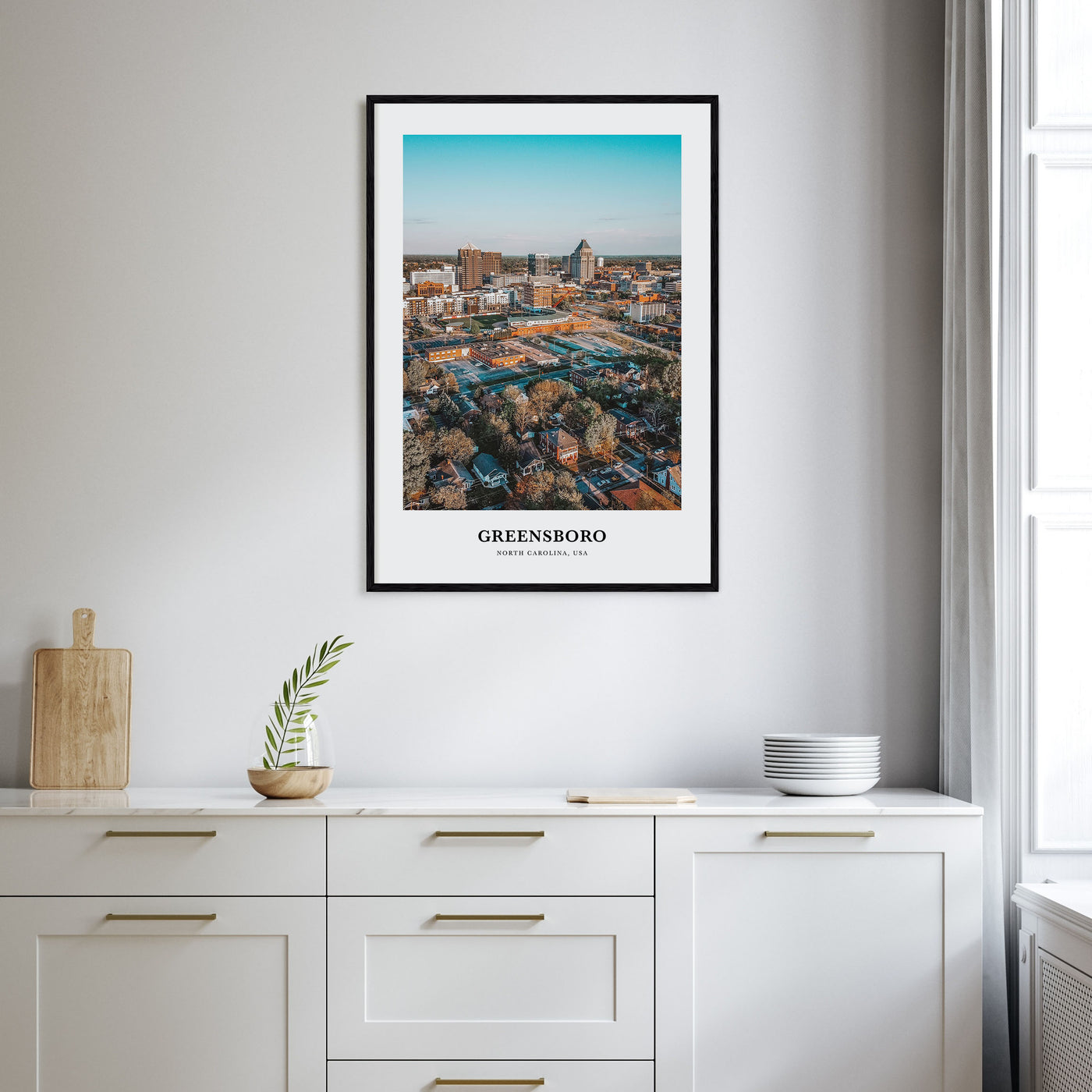Greensboro Portrait Color Poster