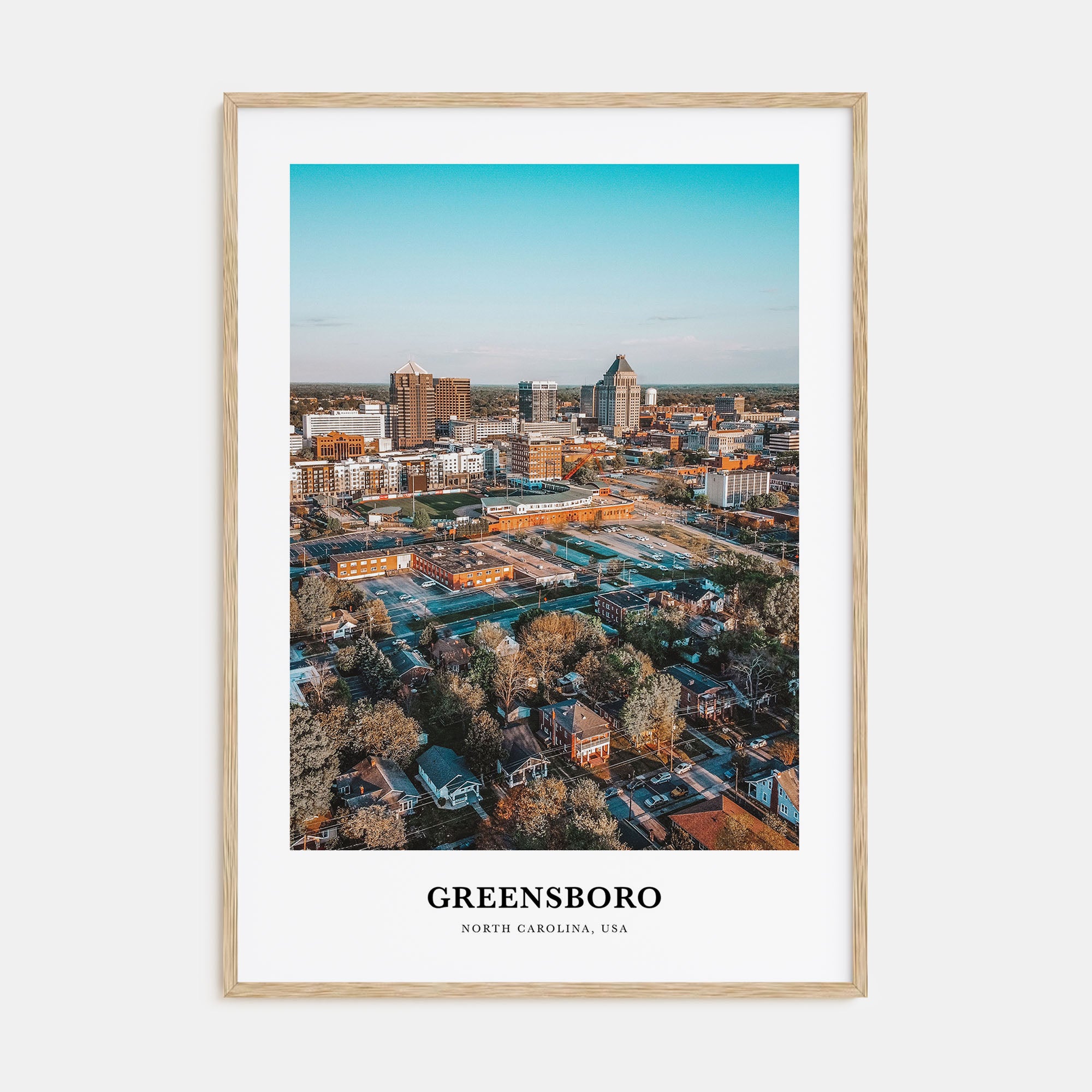 Greensboro Portrait Color Poster