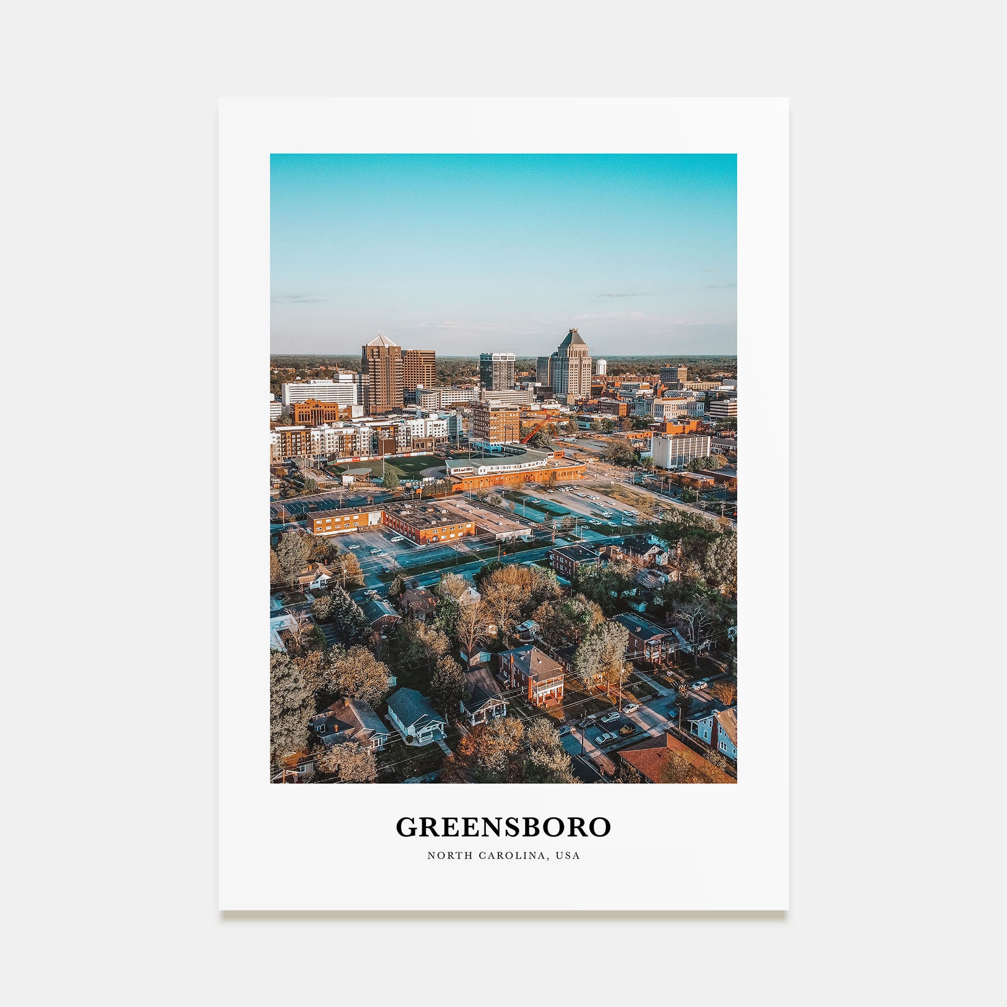 Greensboro Portrait Color Poster