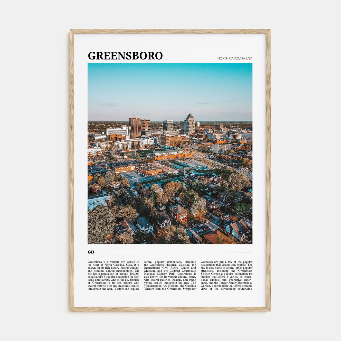 Greensboro Travel Color Poster
