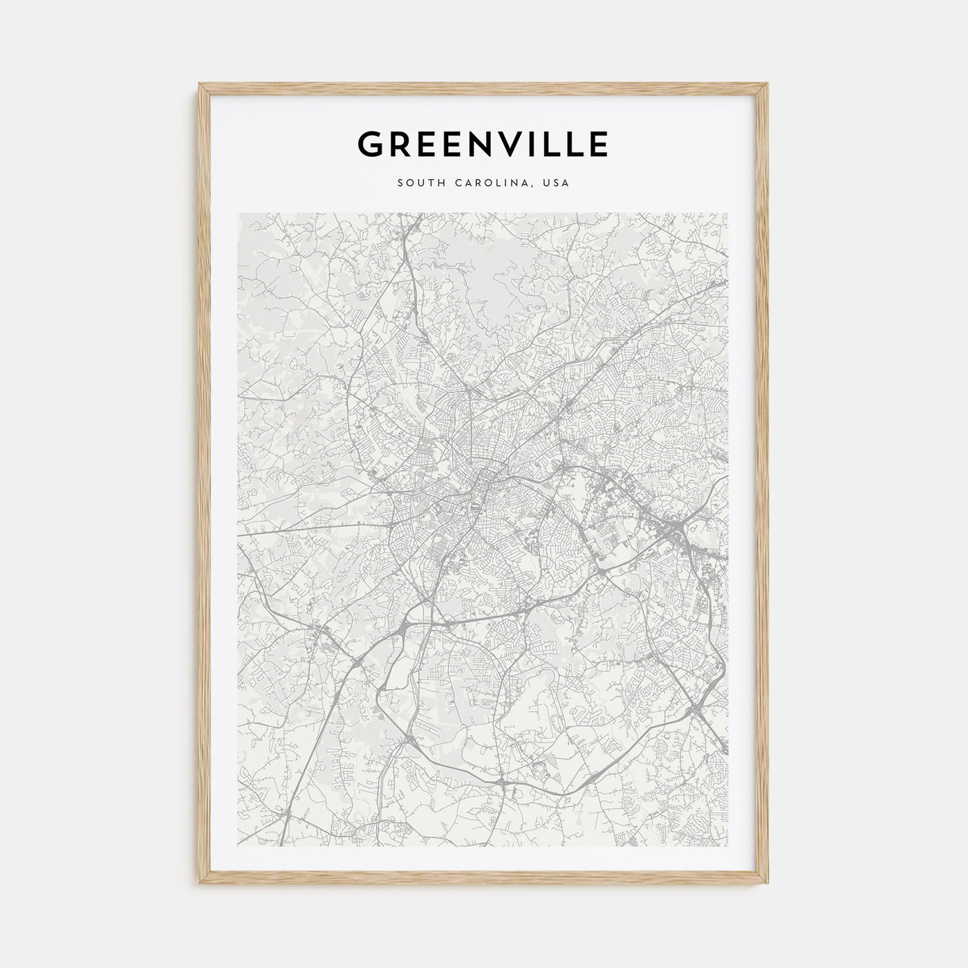 Greenville Map Portrait Poster