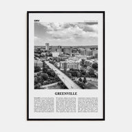 Greenville Travel B&W No 1 Poster