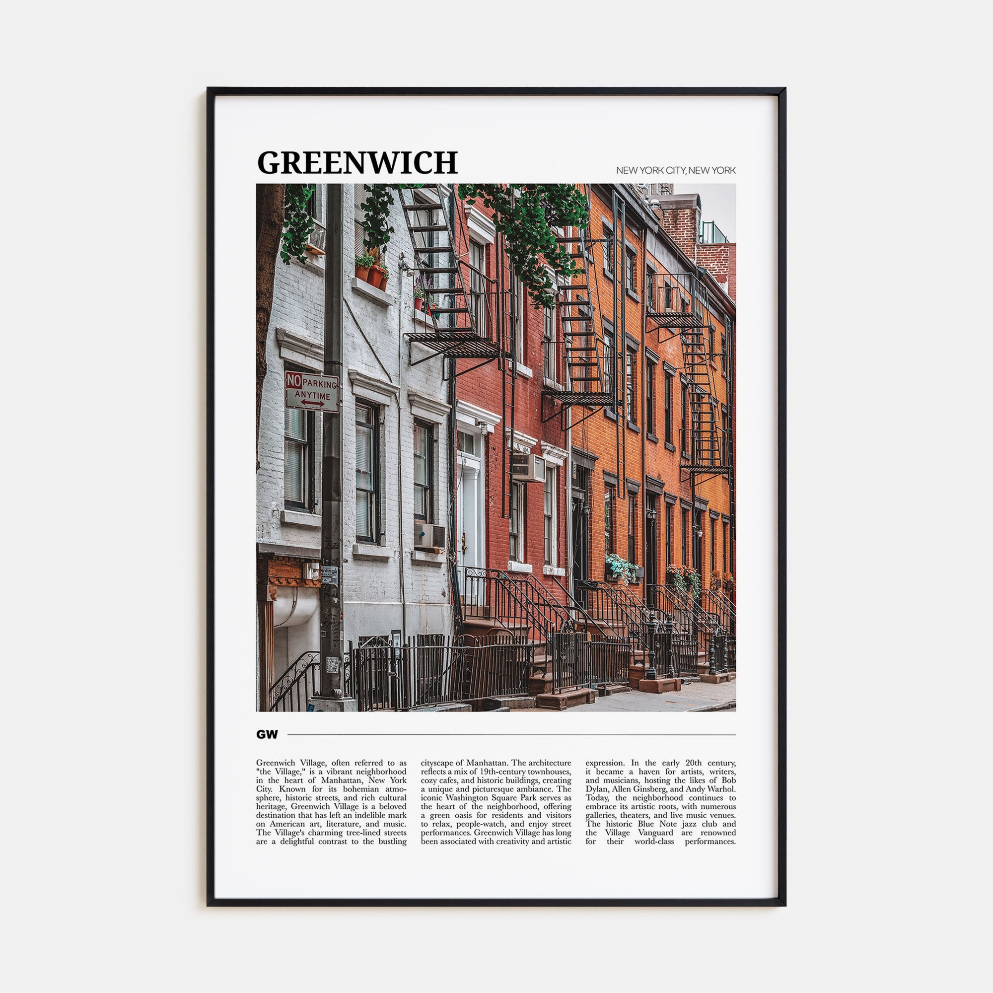Greenwich, New York Travel Color Poster