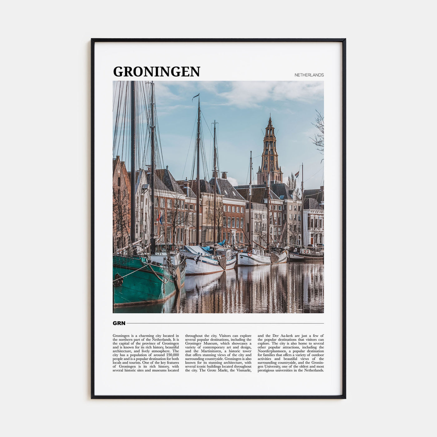 Groningen Travel Color Poster