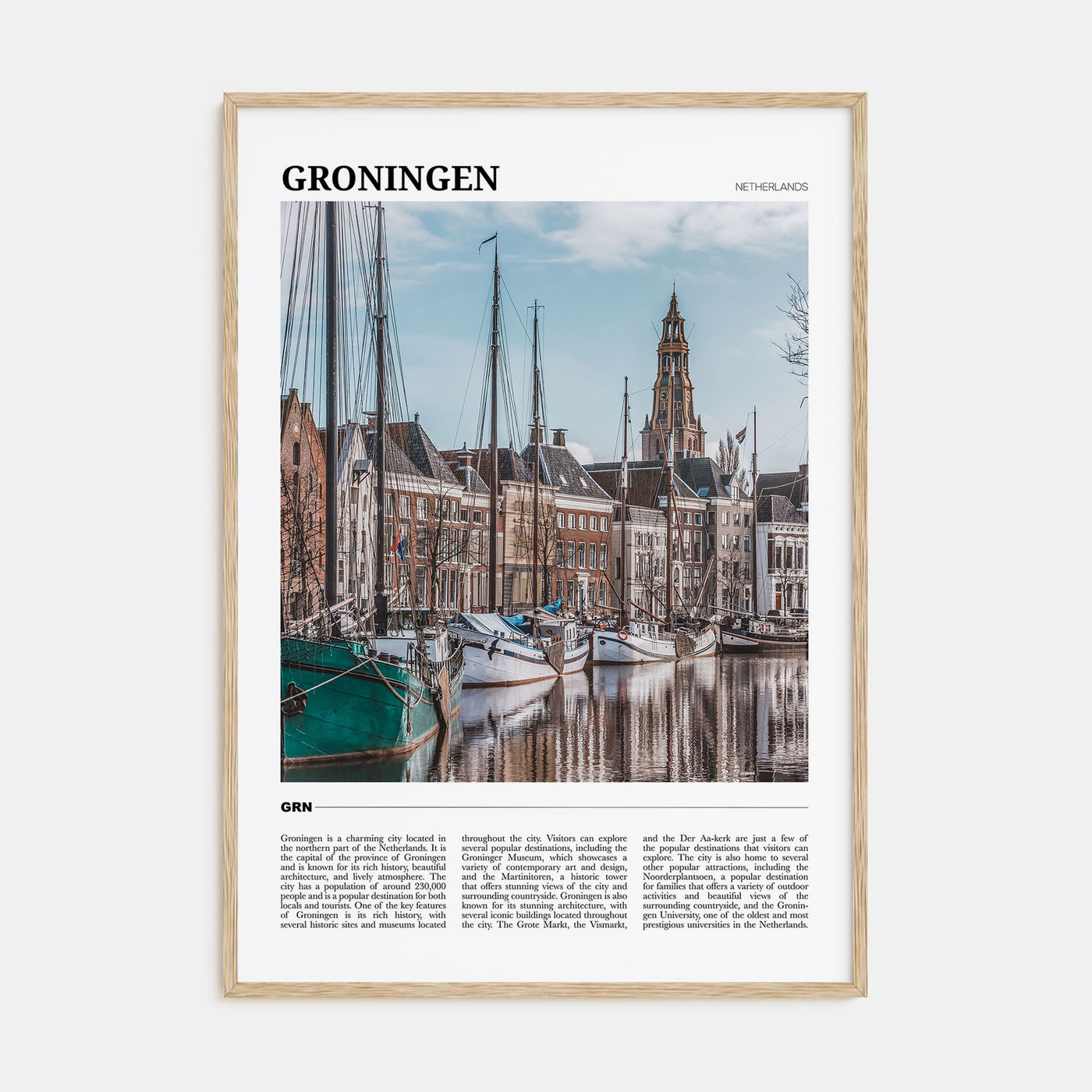 Groningen Travel Color Poster