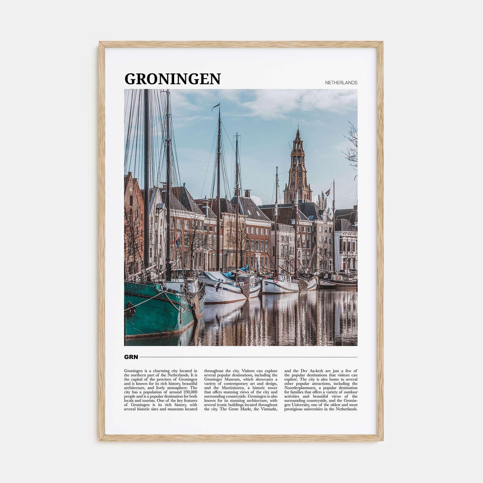 Groningen Travel Color Poster