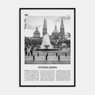 Guadalajara Travel B&W No 1 Poster