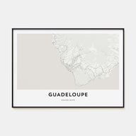 Guadeloupe Map Landscape Poster