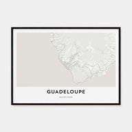 Guadeloupe Map Landscape Poster