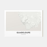 Guadeloupe Map Landscape Poster