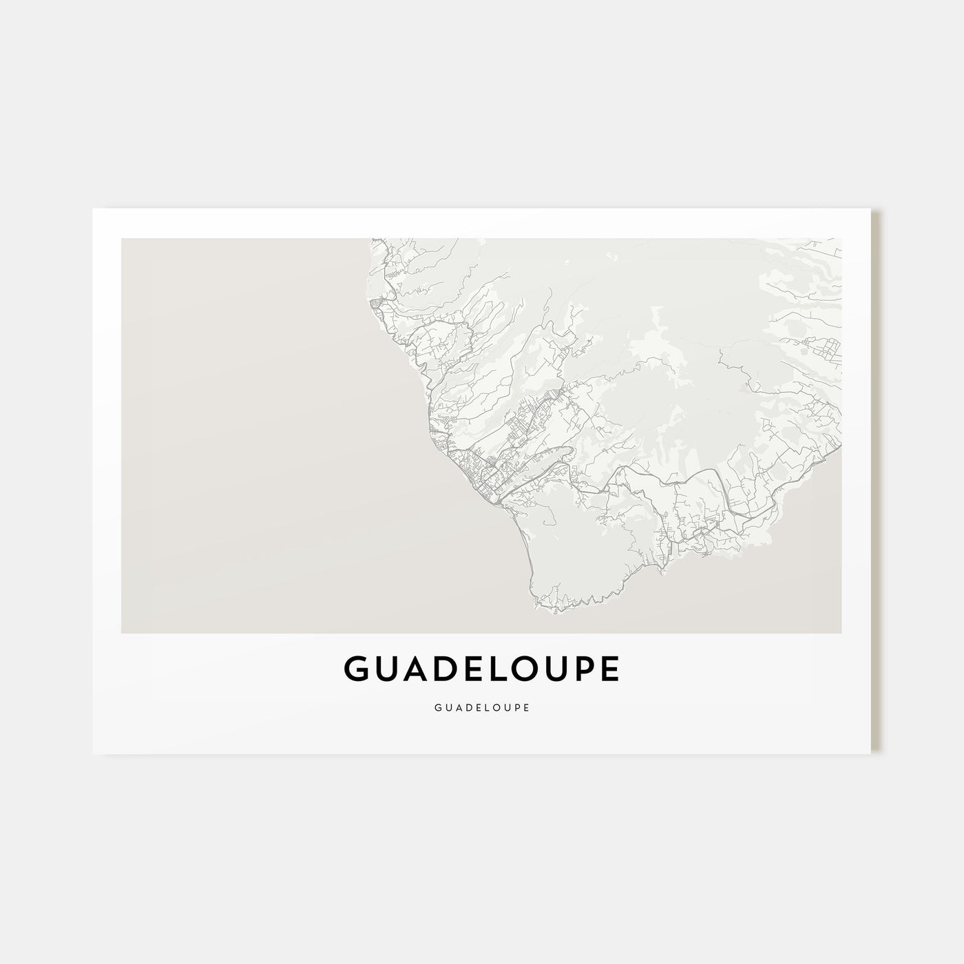 Guadeloupe Map Landscape Poster