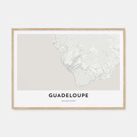 Guadeloupe Map Landscape Poster