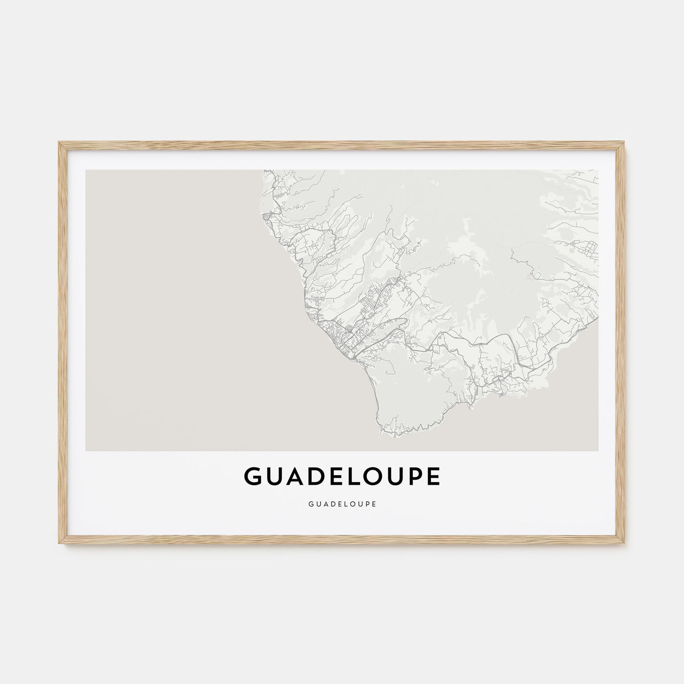Guadeloupe Map Landscape Poster