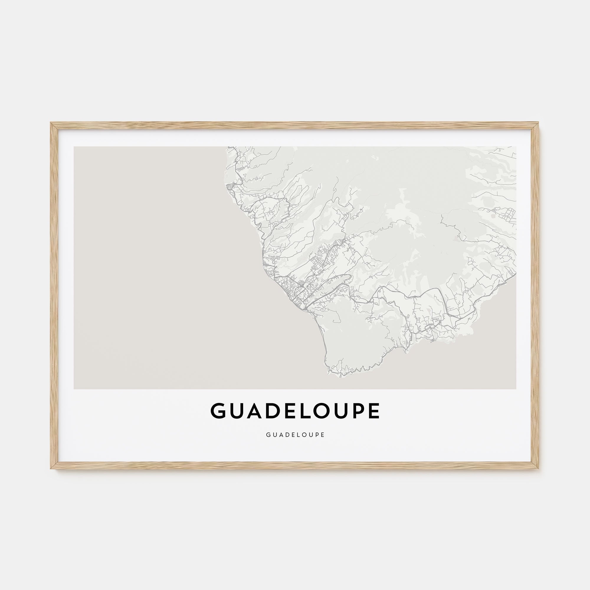 Guadeloupe Map Landscape Poster