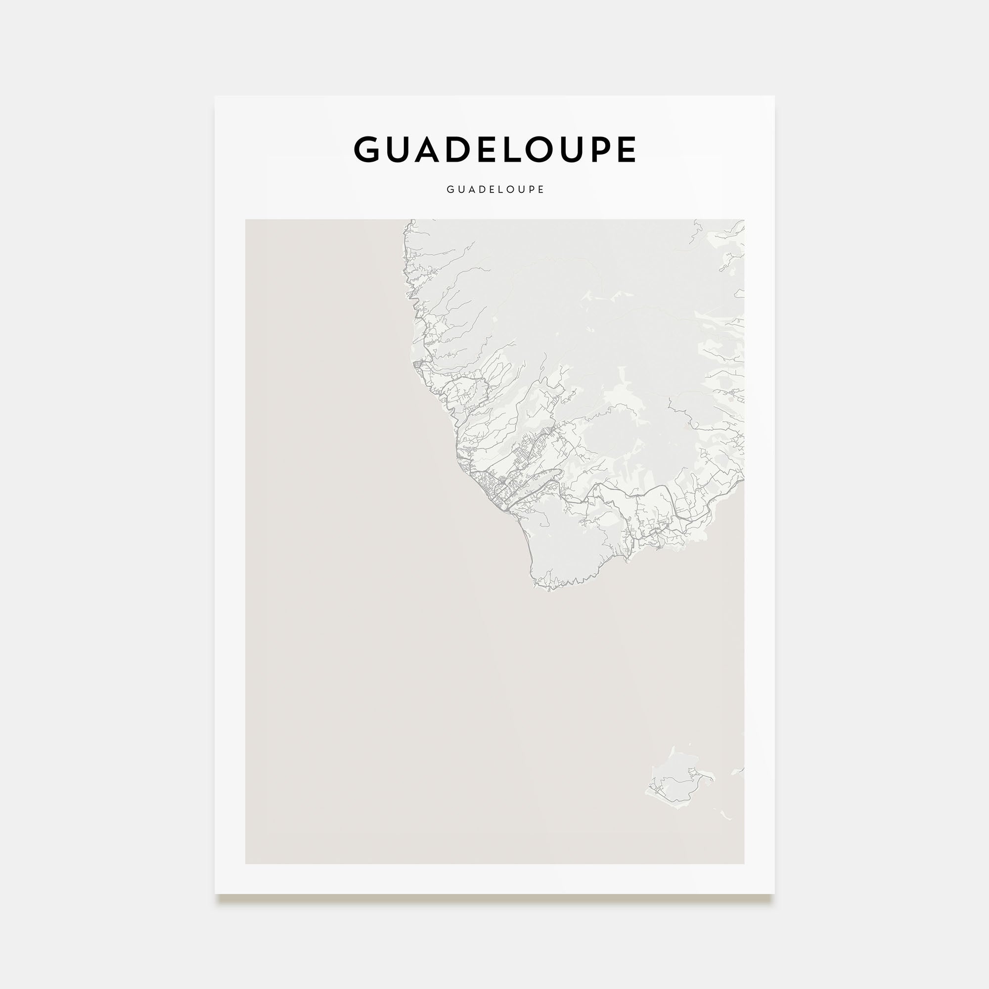 Guadeloupe Map Portrait Poster