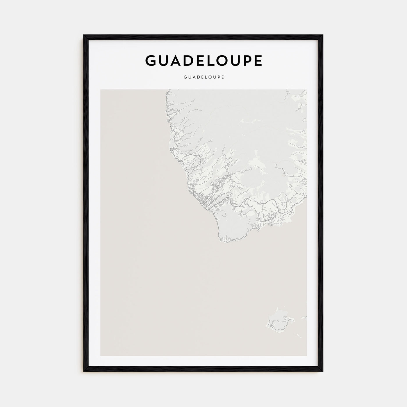 Guadeloupe Map Portrait Poster