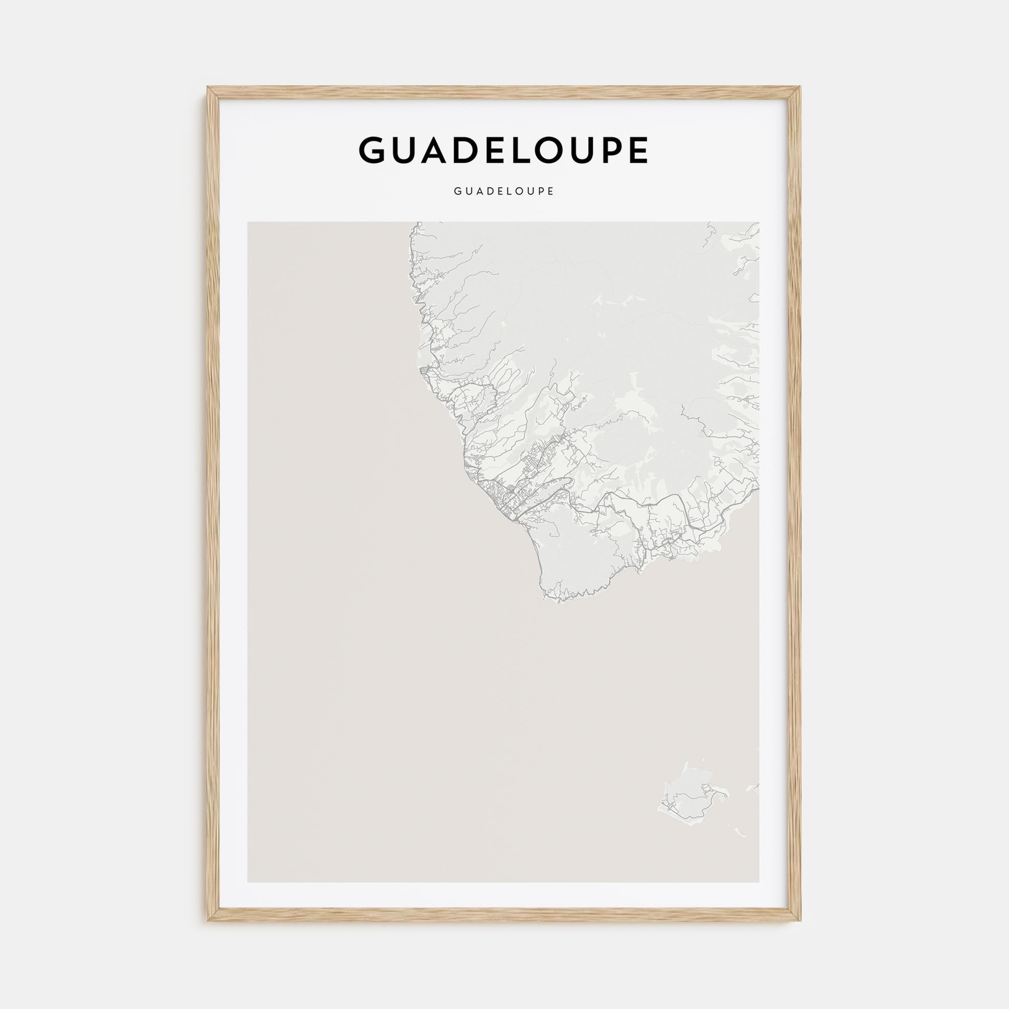 Guadeloupe Map Portrait Poster