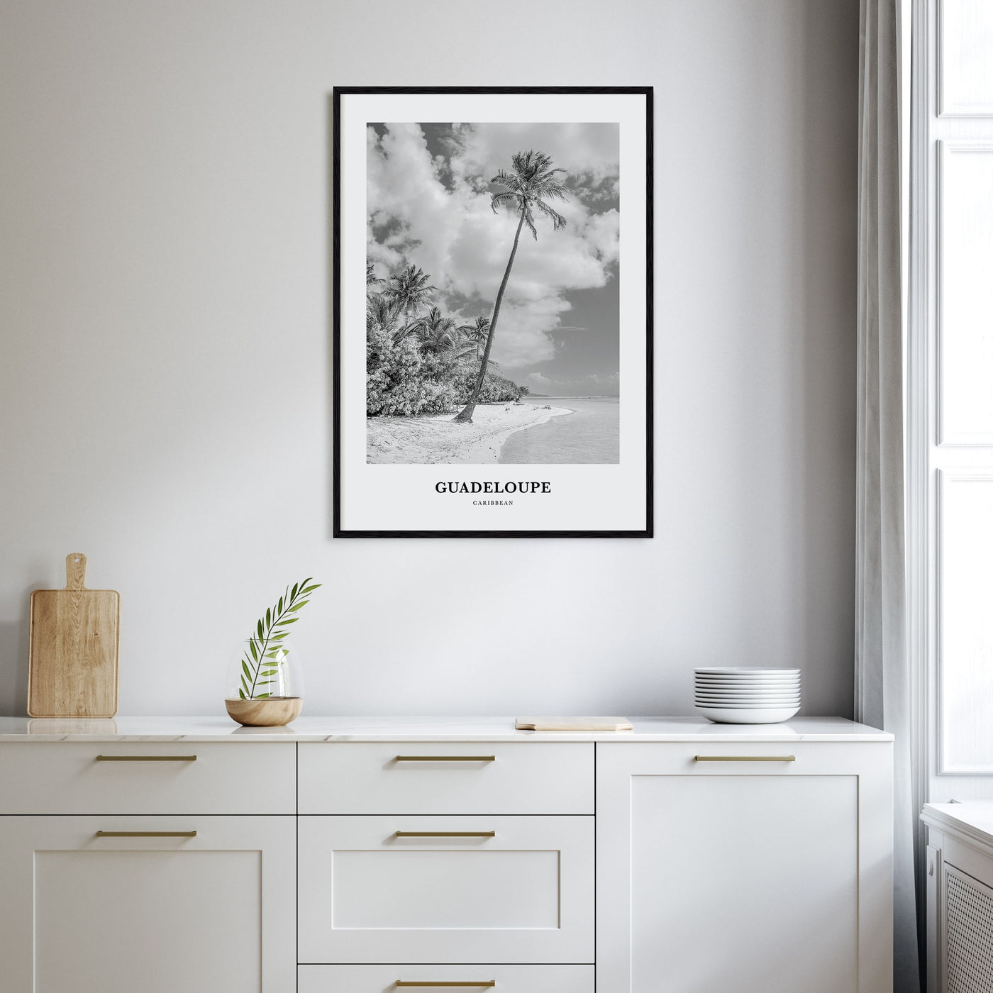 Guadeloupe Portrait B&W Poster