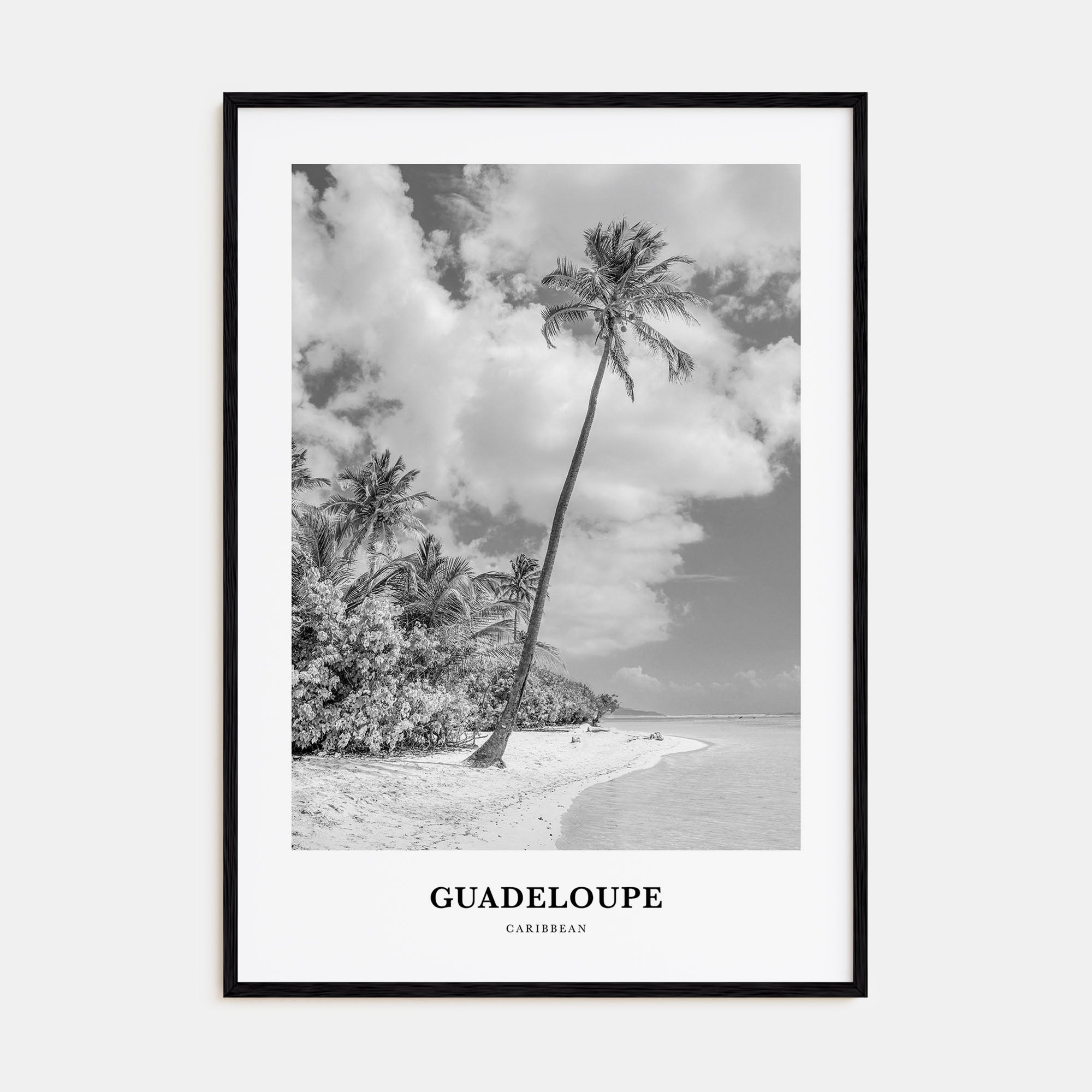 Guadeloupe Portrait B&W Poster