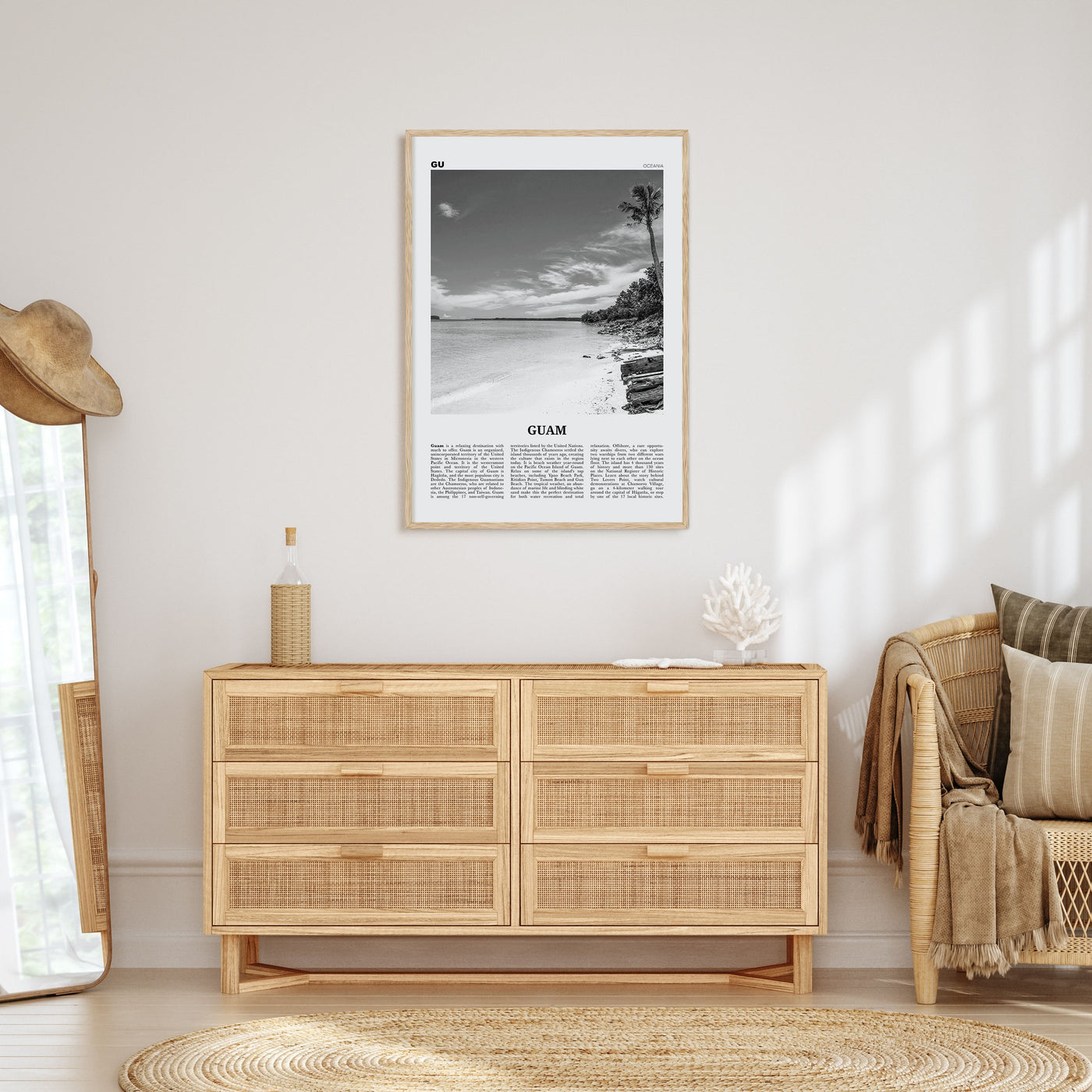Guam Travel B&W Poster