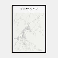 Guanajuato City Map Portrait Poster