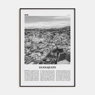 Guanajuato City Travel B&W Poster
