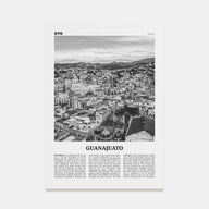 Guanajuato City Travel B&W Poster