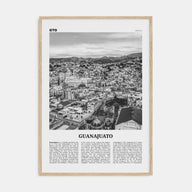 Guanajuato City Travel B&W Poster
