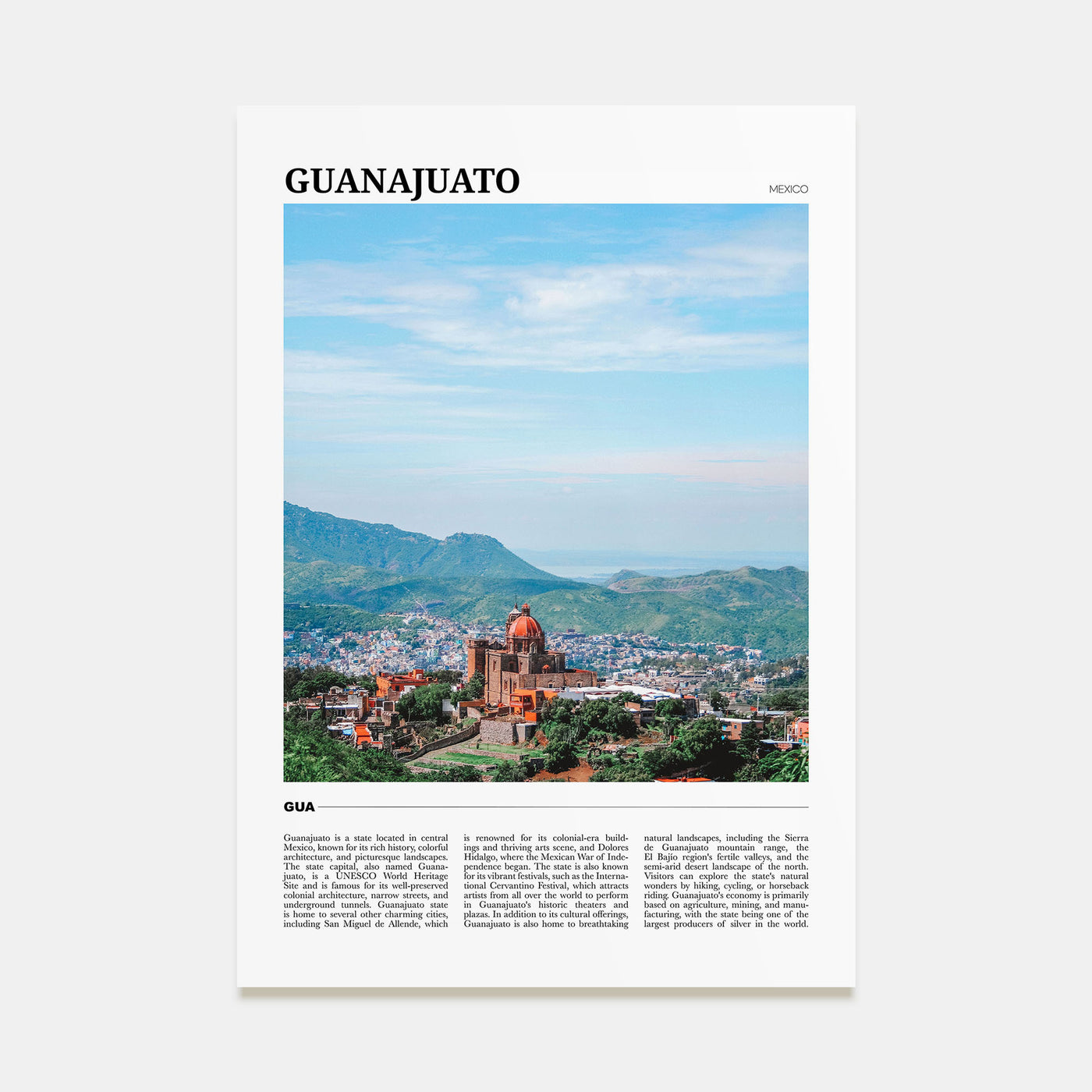 Guanajuato (State) Travel Color Poster