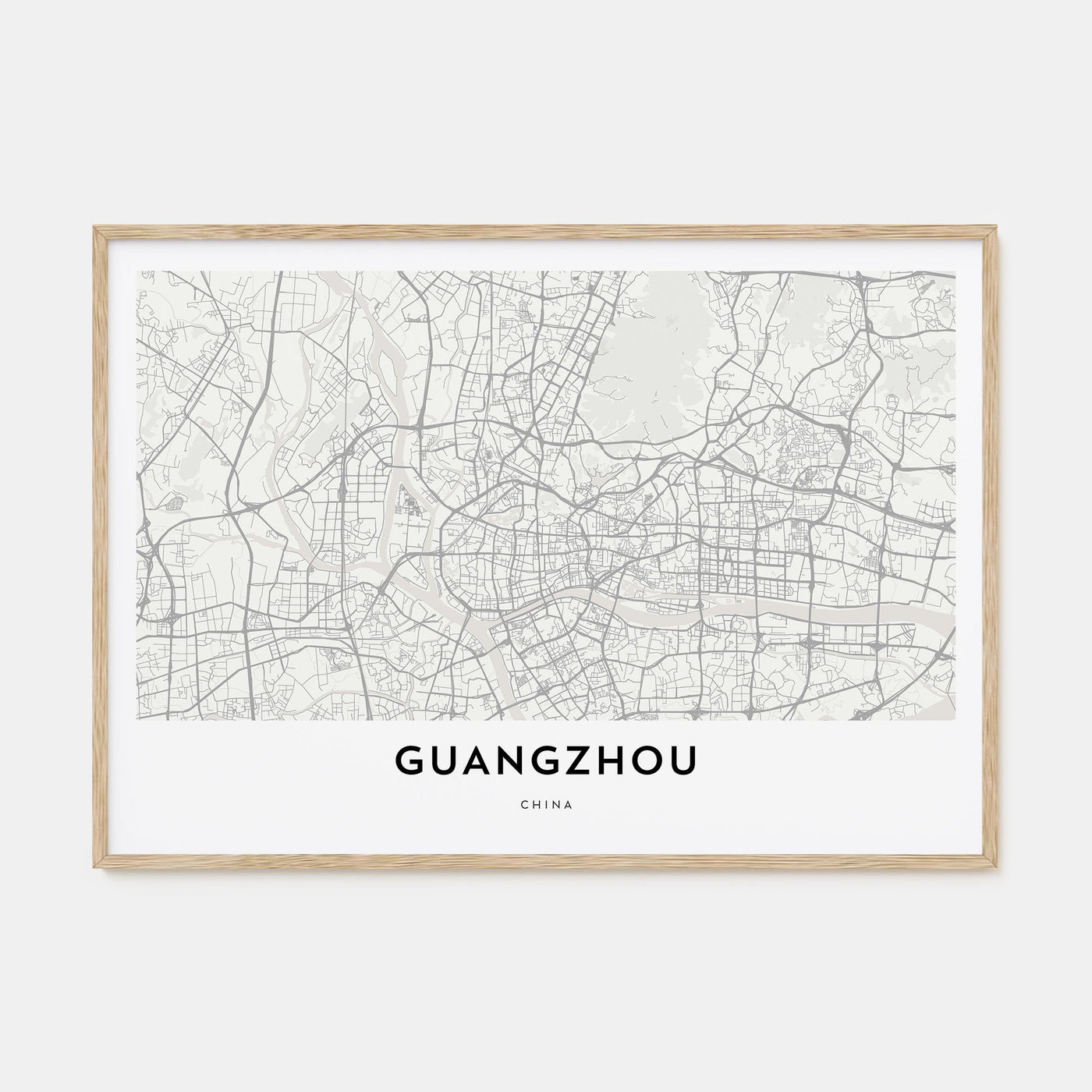 Guangzhou Map Landscape Poster