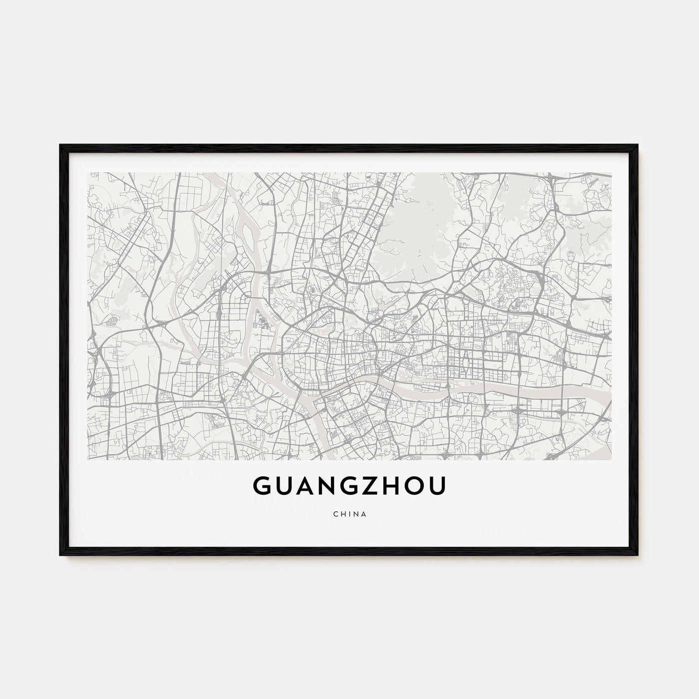 Guangzhou Map Landscape Poster