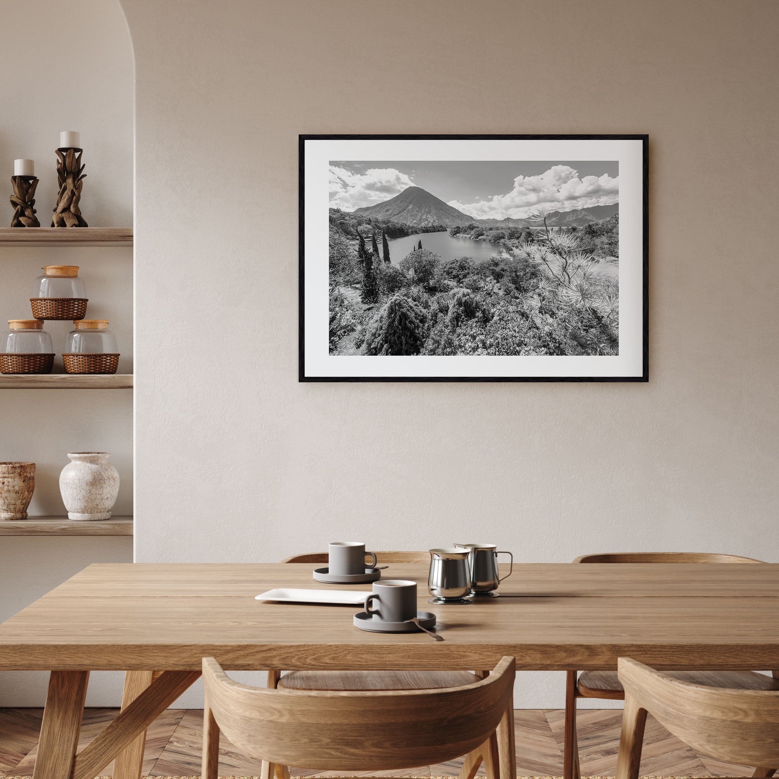 Guatemala Landscape B&W Poster