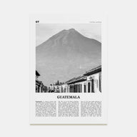 Guatemala Travel B&W No 1 Poster
