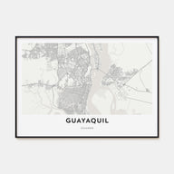 Guayaquil Map Landscape Poster