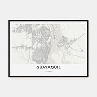 Guayaquil Map Landscape Poster