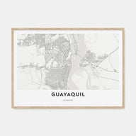 Guayaquil Map Landscape Poster