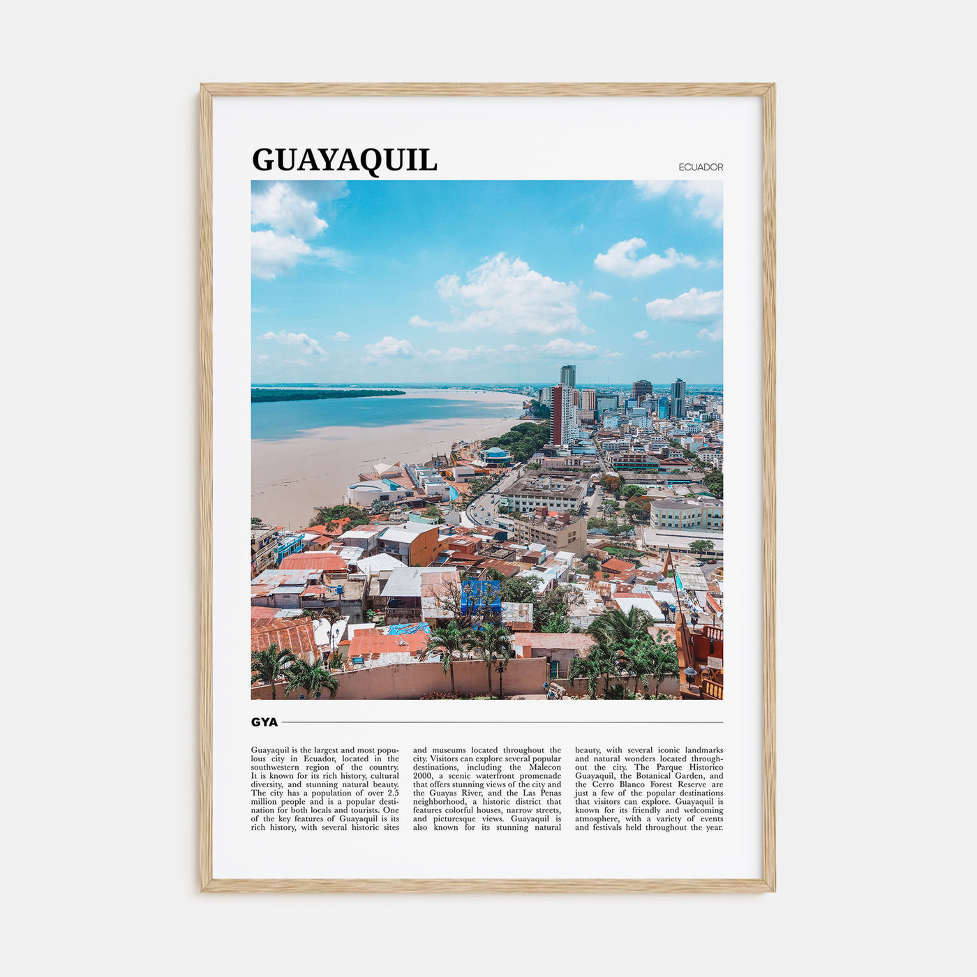 Guayaquil Travel Color Poster