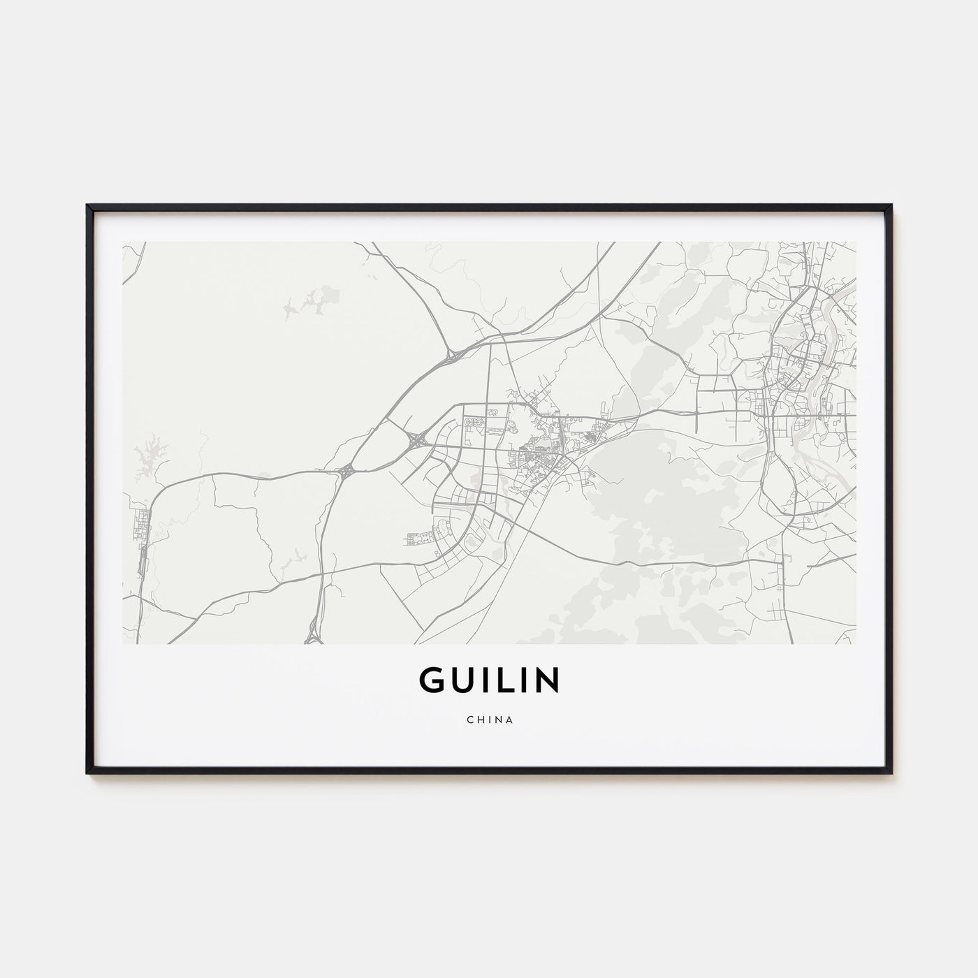 Guilin Map Landscape Poster
