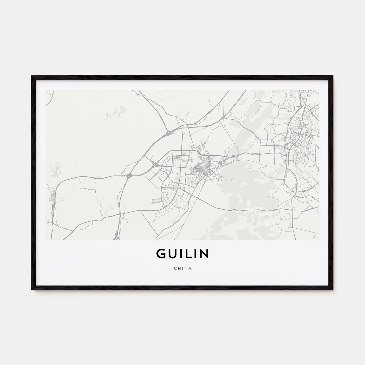 Guilin Map Landscape Poster