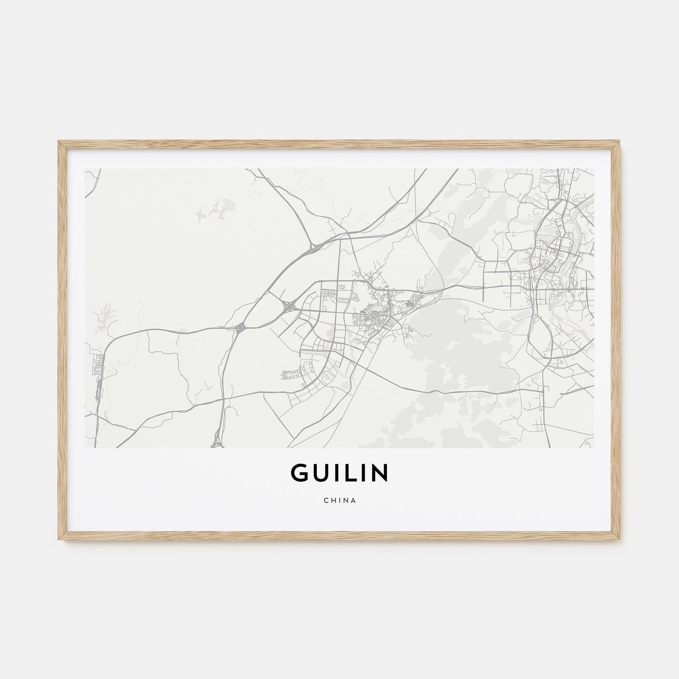 Guilin Map Landscape Poster