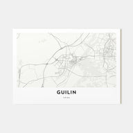 Guilin Map Landscape Poster