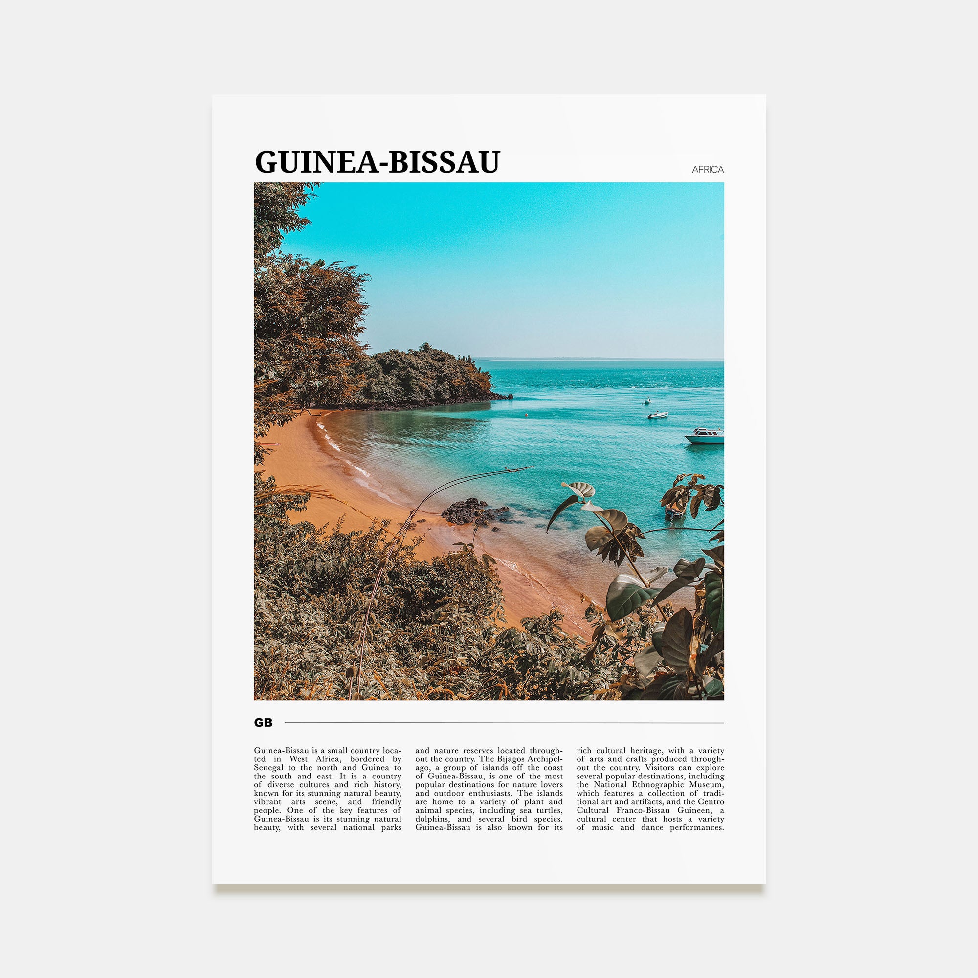Guinea-Bissau Travel Color Poster
