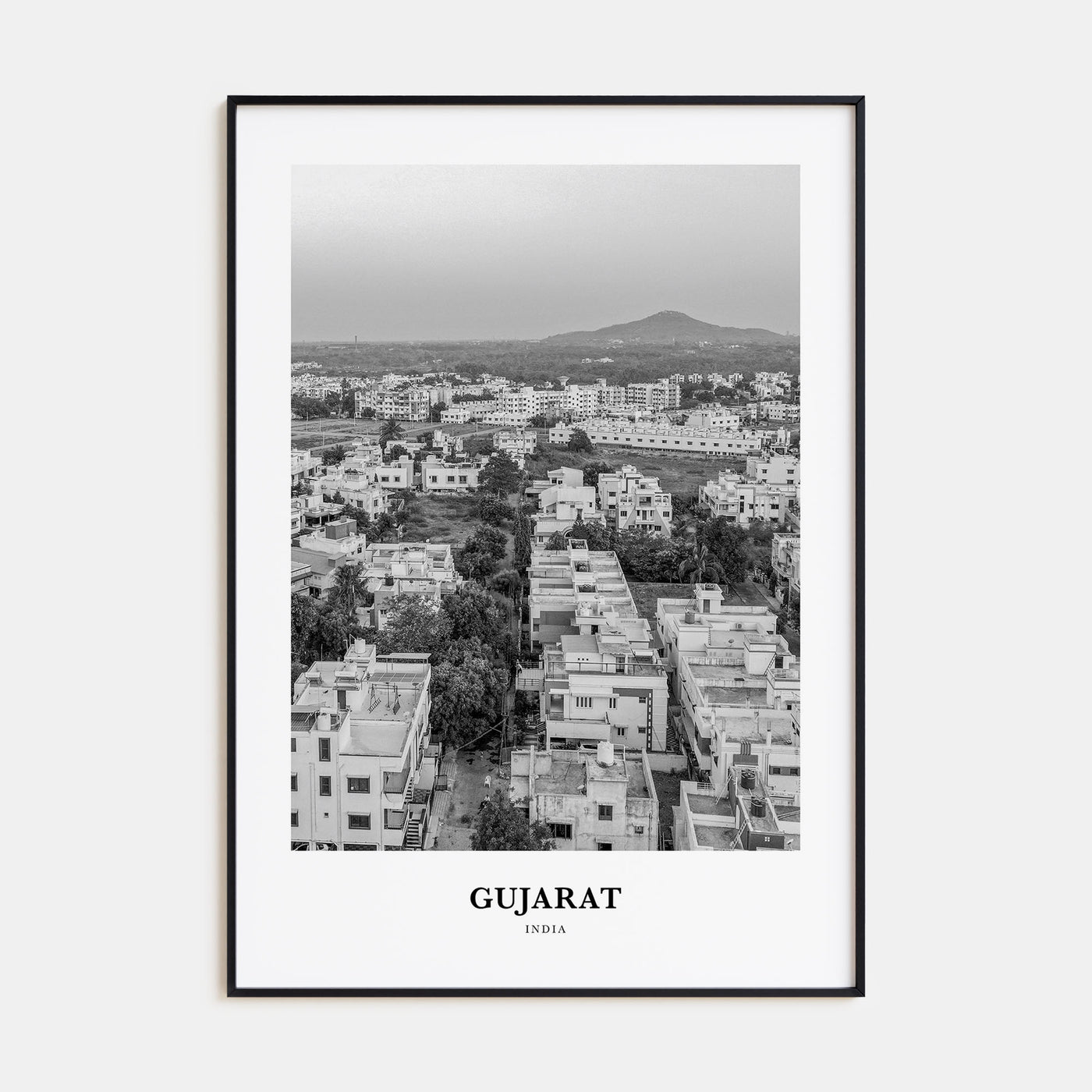 Gujarat Portrait B&W Poster