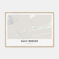 Gulf Breeze Map Landscape Poster
