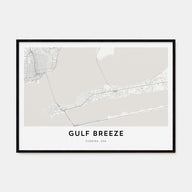 Gulf Breeze Map Landscape Poster
