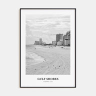 Gulf Shores Portrait B&W Poster
