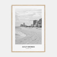 Gulf Shores Portrait B&W Poster