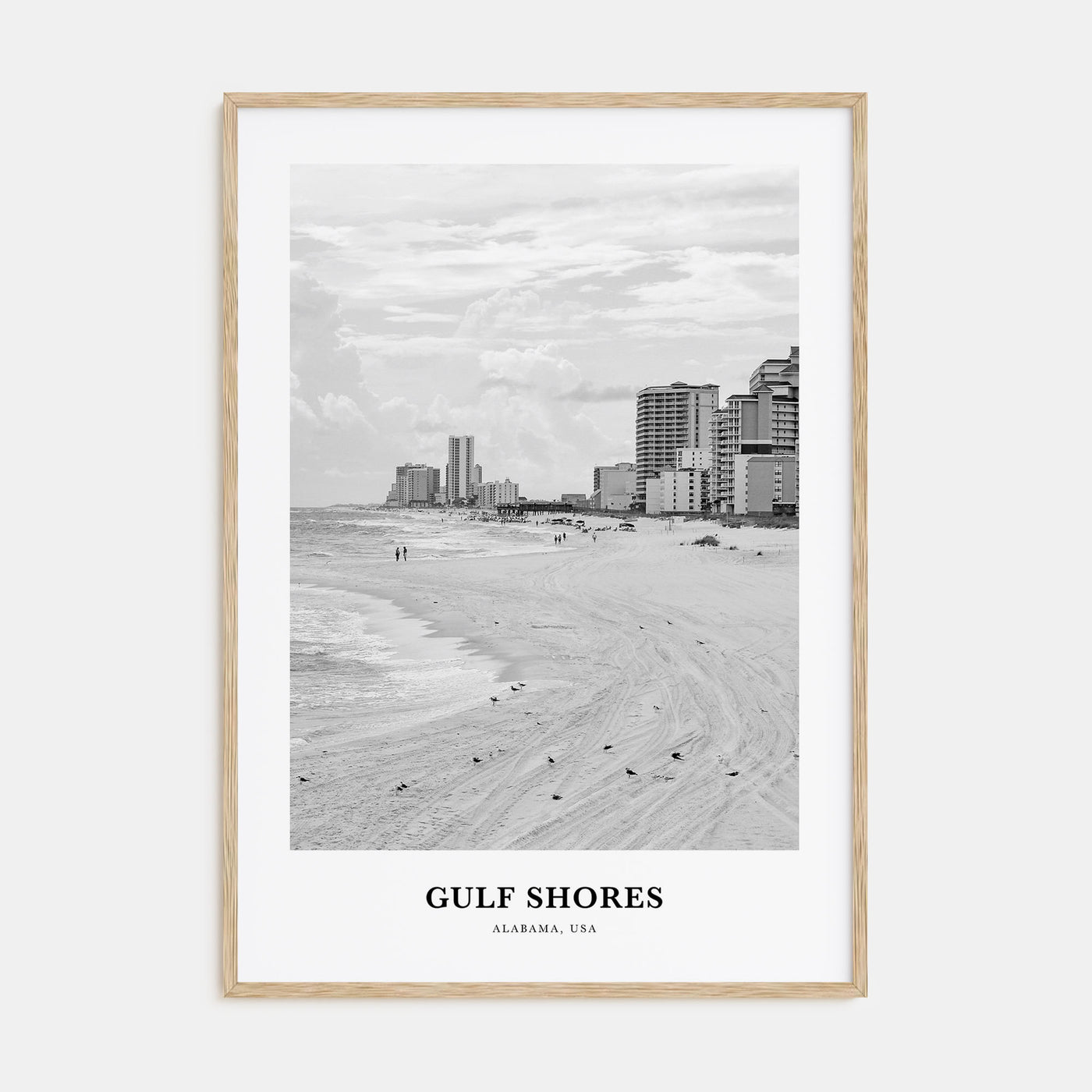 Gulf Shores Portrait B&W Poster