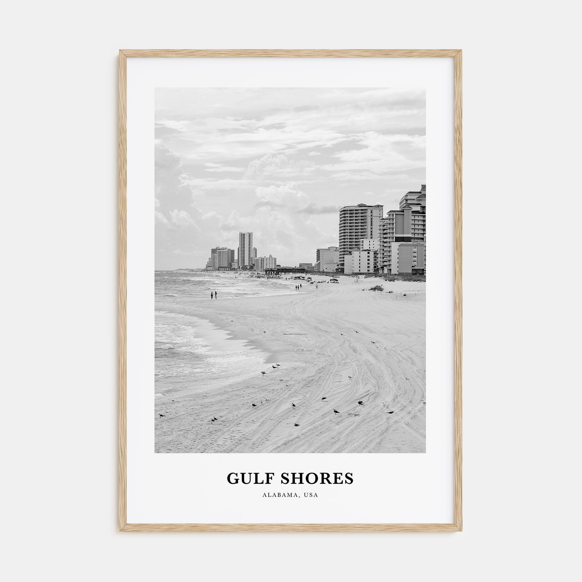 Gulf Shores Portrait B&W Poster